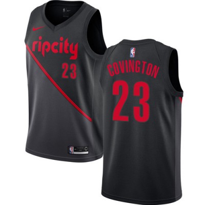 Nike Portland Trail Blazers #23 Robert Covington Black NBA Swingman City Edition 201819 Jersey Men's